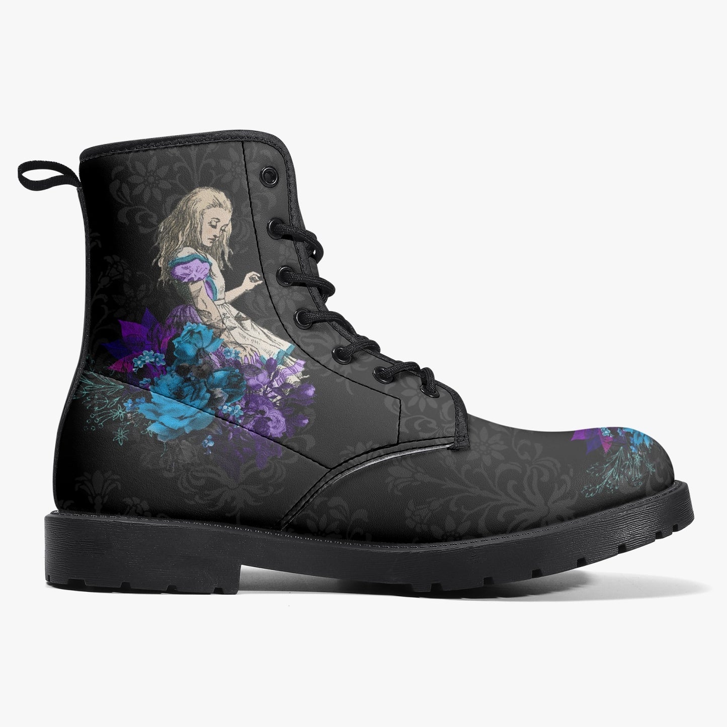 Alice in Wonderland Boots - Alice Tumbling Down the Rabbithole Gothic Boots (JPREG15)