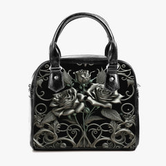 Silver Filigree Roses Shoulder Purse Handbag (JPCH1)