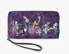 Load image into Gallery viewer, Alice in Wonderland Purple Gothic Zip Purse - (JPCW2)
