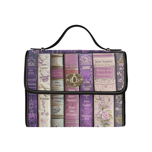 Jane Austen Satchel with Black Trim and Shoulder Strap