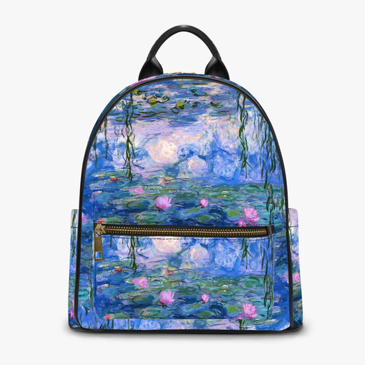 Monet Lilies - Small Backpack - Gift for Art Student (JPBACKMON)