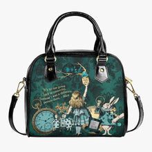 Load image into Gallery viewer, Alice in Wonderland Bottle Green Quote Handbag - Mad Hatter Tea Party Accessories (JPGAQ)
