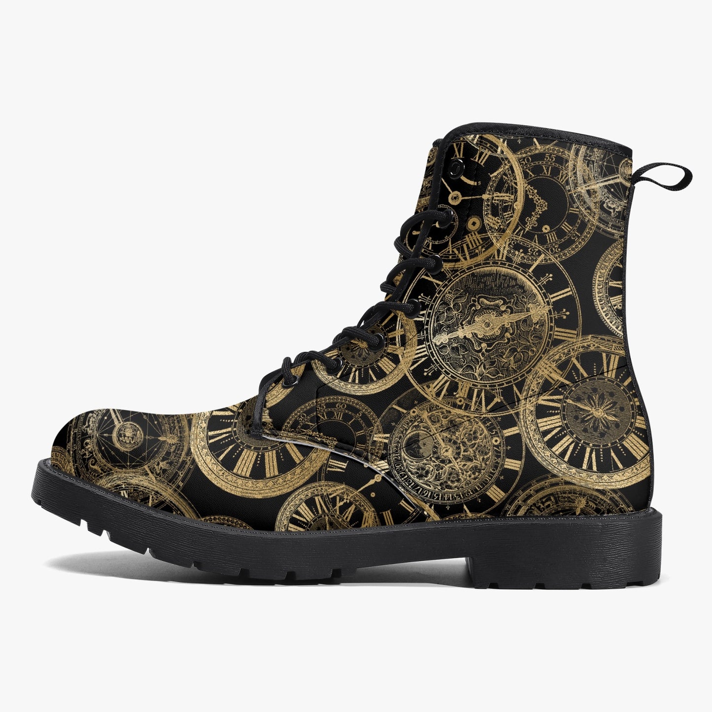 Steampunk Clock Combat Boots (JPREGSTEAM41)