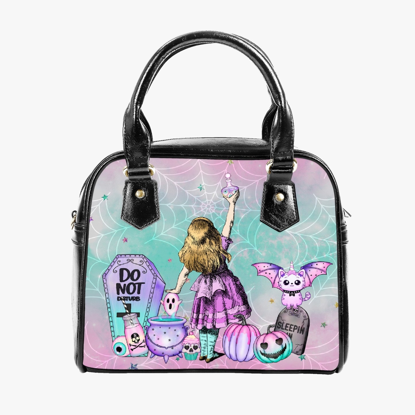 Pastel Goth Alice in Wonderland Handbag - Kawaii Alice in Wonderland bag (JPBAPAGA1)