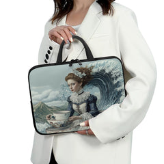 Steampunk Laptop Sleeve 15 and 17 inch - Victorian Teacup Art Notebook Cover (JPTEA1)