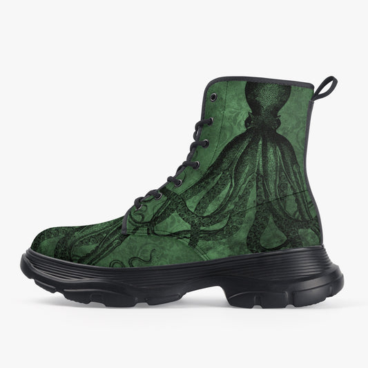 Cthullu Chunky Green Boots (JPREG69)