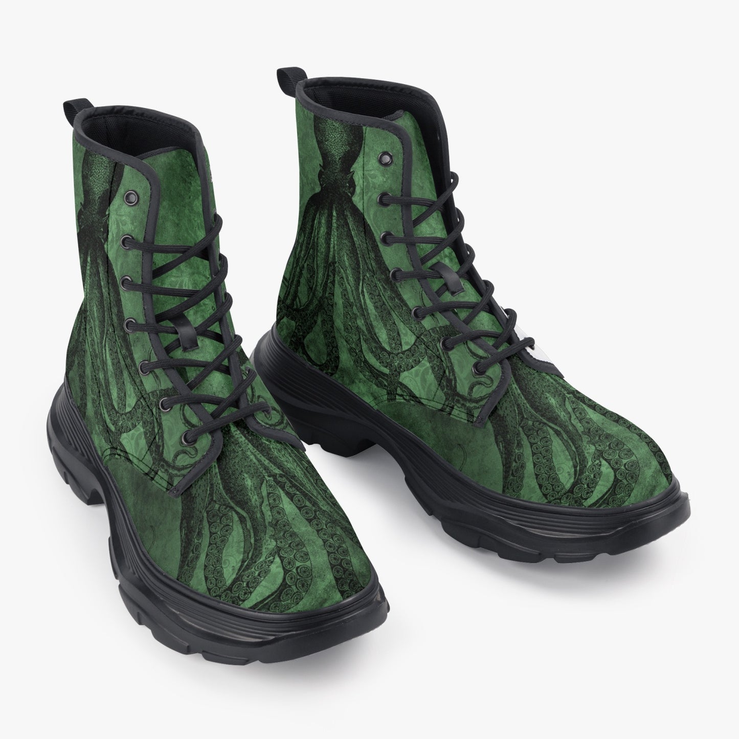 Cthullu Chunky Green Boots (JPREG69)