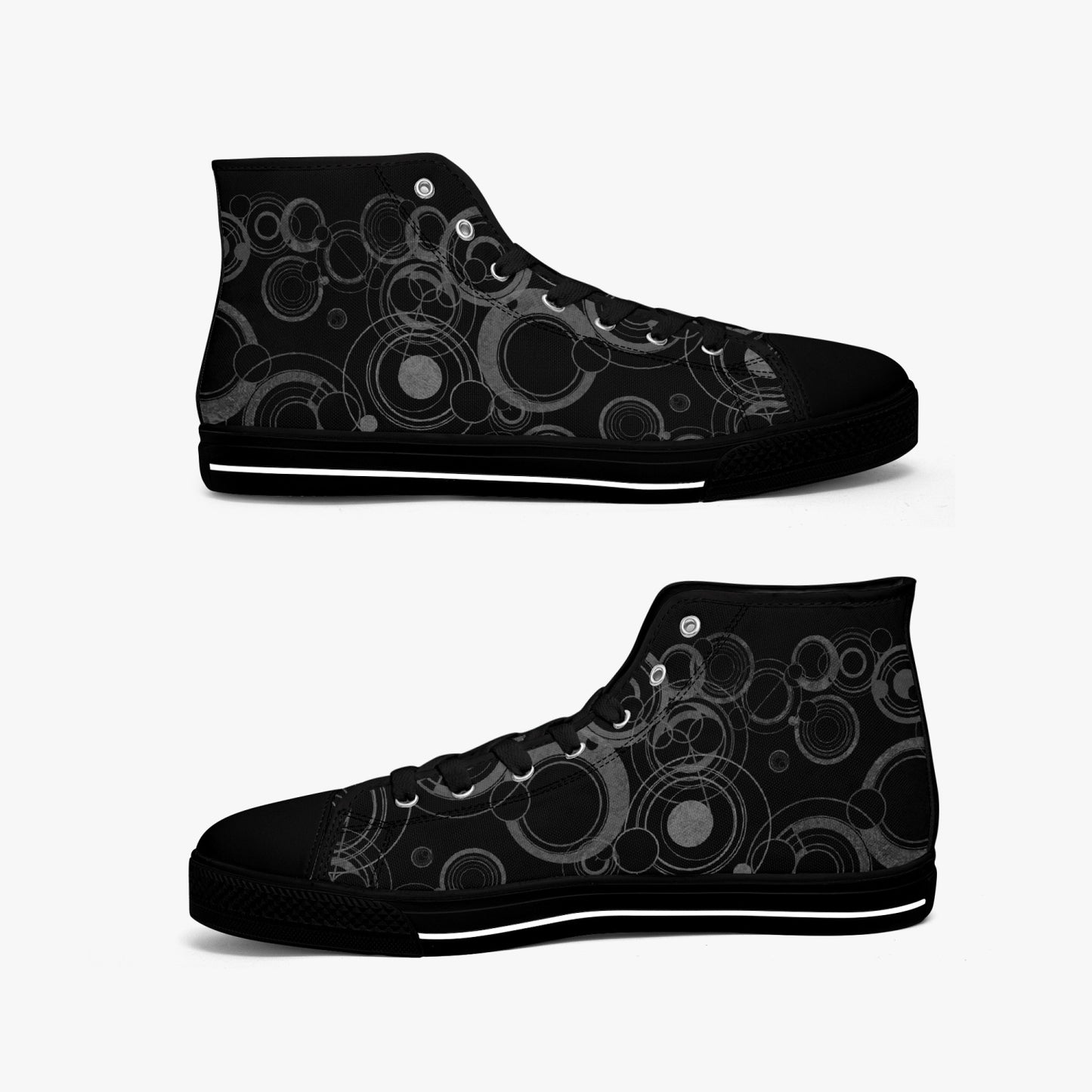 Doctor Who Gallifreyan Black Hi Top Sneakers (JPSN25)