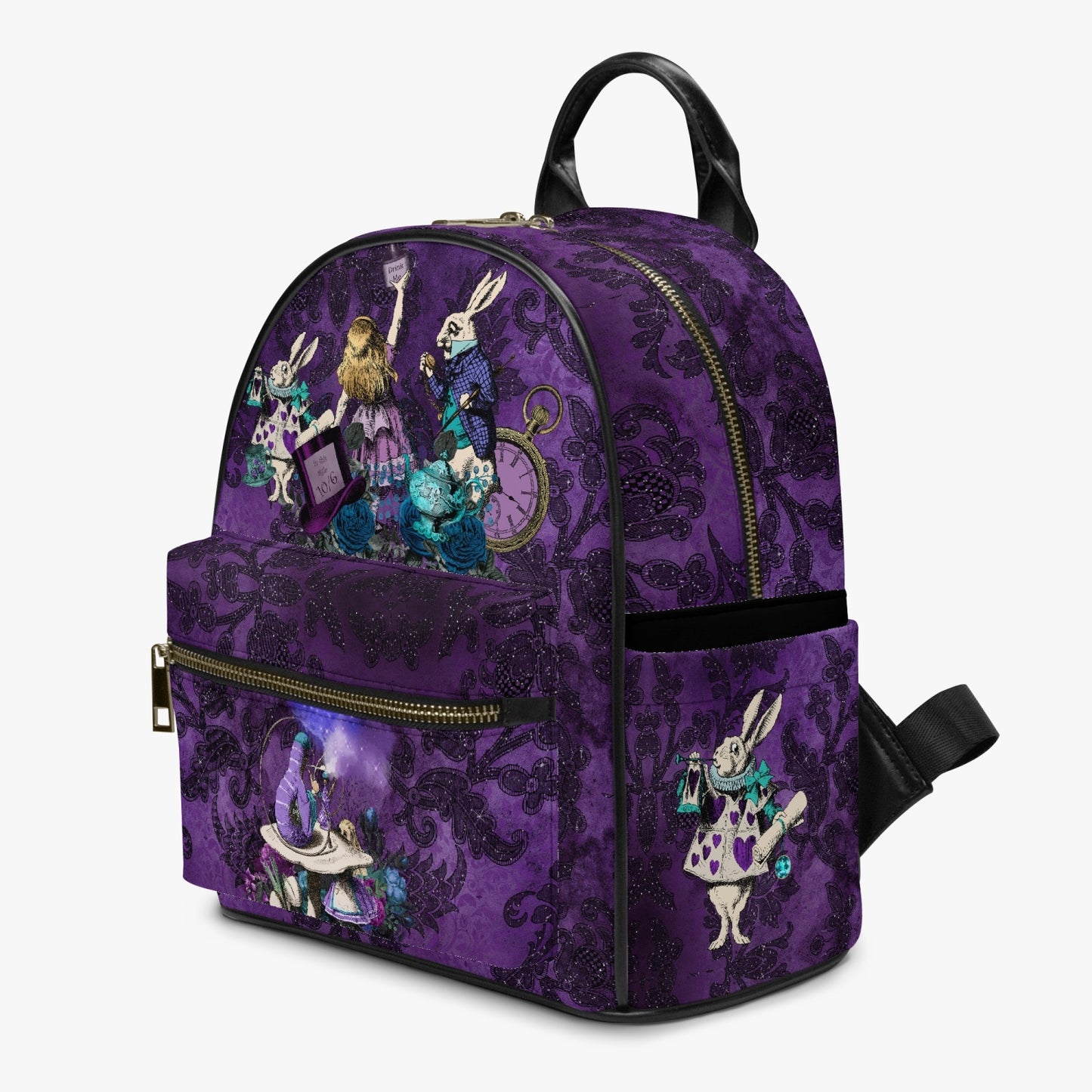 Alice in Wonderland Cute Purple Mini Backpack (JPDABP)