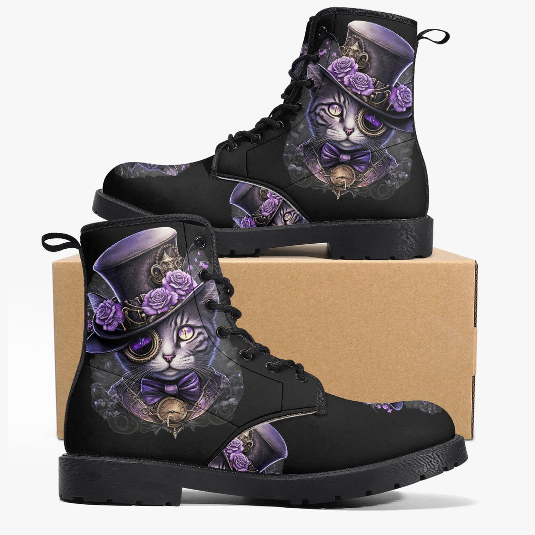 Steampunk purple cat boots (JPREGSAI3)