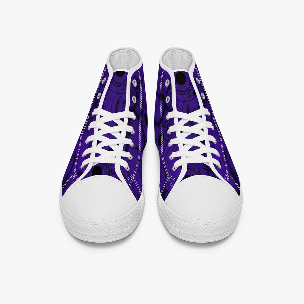 Gallifreyan Purple Hi Top Sneakers - Doctor Who Sneakers (JPSNGALL)