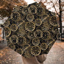 Load image into Gallery viewer, Golden Clocks Steampunk Automatic Umbrella (UMCLOCKS)
