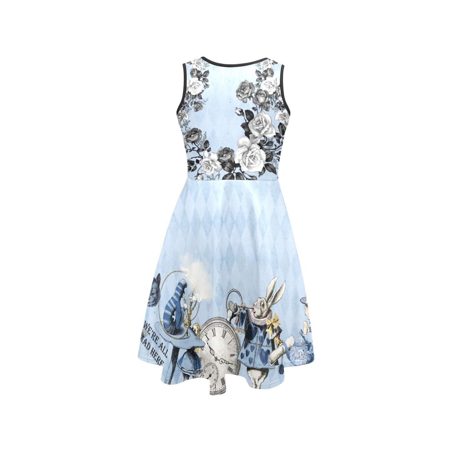 Blue Alice in Wonderland Dress - Plus Size Friendly (AABLUEA)