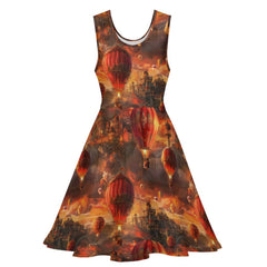 Hot Air Balloon Steampunk Dress  (Thinner Fabric) Dress