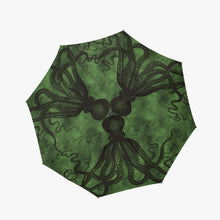 Load image into Gallery viewer, Cthulhu Umbrella - Steampunk Horror Green Octopus Automatic Parasol Umbrella (UMCTHU)
