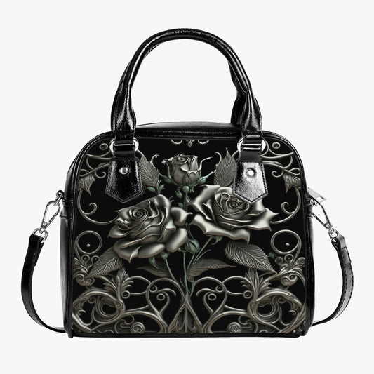 Silver Filigree Roses Shoulder Purse Handbag (JPCH1)