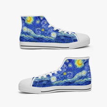 Load image into Gallery viewer, Van Gogh Starry Night High Top Sneakers (JPVGST1)
