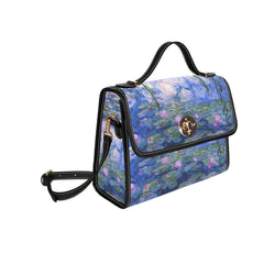 Claude Monet Lilies Shoulder Satchel Bag (AAMON1)