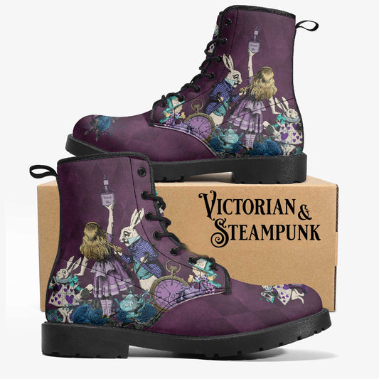 Alice in Wonderland - Dark Alice Boots  - Burgundy Version (JPREG64)