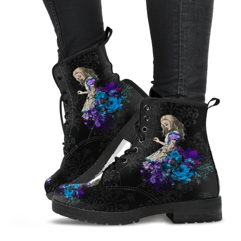 Alice in Wonderland Boots - Alice Tumbling Down the Rabbithole Gothic Boots (JPREG15)