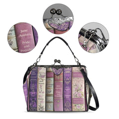Jane Austen Kisslock Purse – Vintage Book Lover Handbag