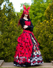 Load image into Gallery viewer, Alice in Wonderland Queen Of Hearts Skirt Victorian Corset Gown - Alice Cosplay

