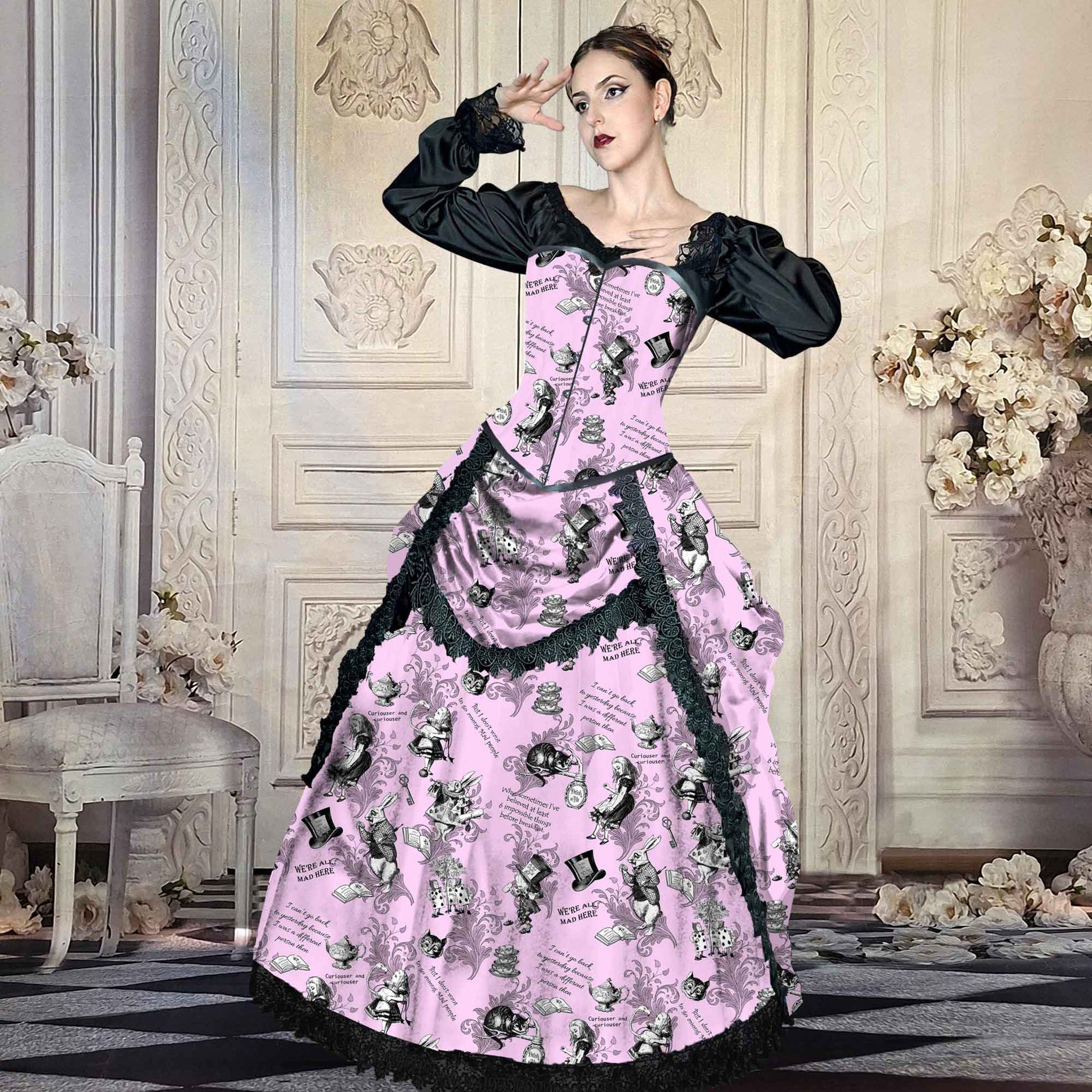 red dress lady Black Tie - Size 4, Yvette Corset Gown - - Final Sale and watch her perform Complete the Storybook Look:Storybook Set (Dress + Party Hat) colorgrp-51851 Princess And The Frog