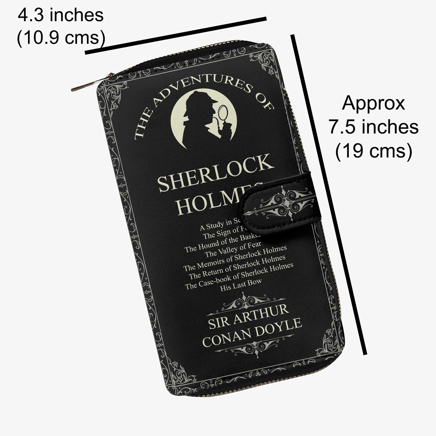 Sherlock Holmes Long Zipper Wallet - Gift for Sherlock Fans (JPSHERB)