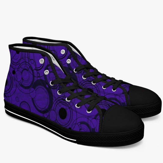 Gallifreyan Purple Hi Top Sneakers - Doctor Who Sneakers (JPSNGALL)