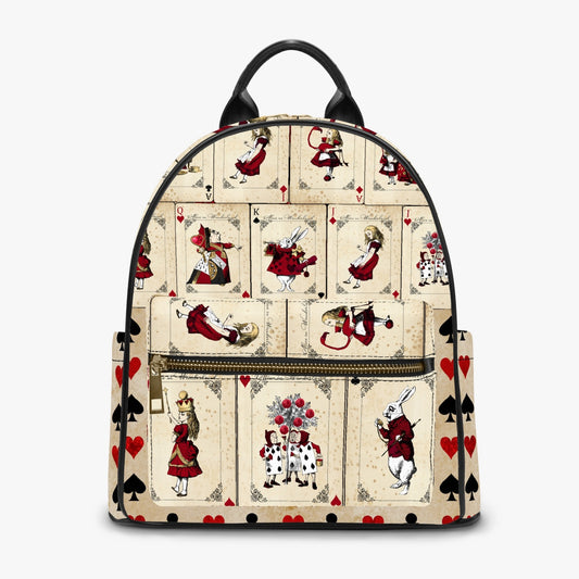 Alice in Wonderland Vintage Playing Cards Backpack - Cute Alice  Back Pack (JPBP1)