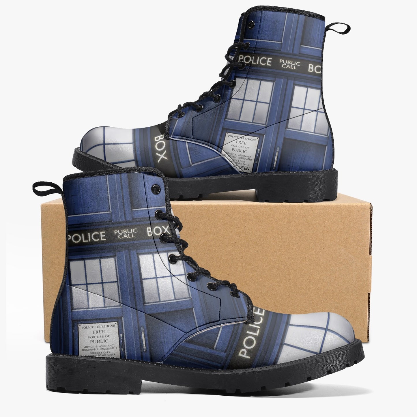 TARDIS Dr Who Police Box boots (JPREG31)