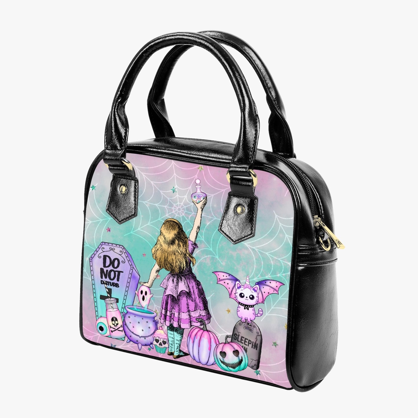 Pastel Goth Alice in Wonderland Handbag - Kawaii Alice in Wonderland bag (JPBAPAGA1)