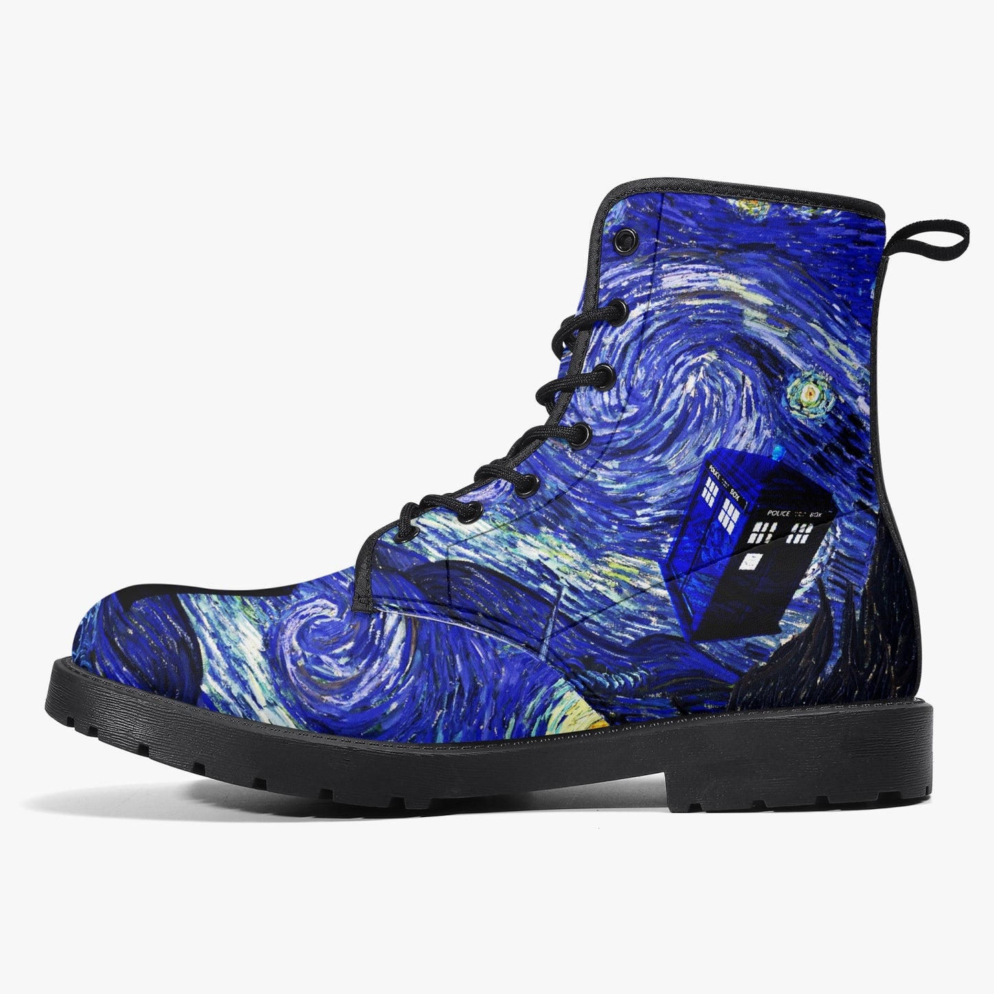 Van Gogh and The Doctor Combat Boots - Artistic Version (JPREG49)