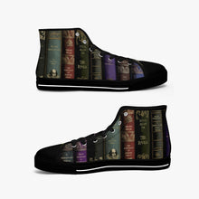 Load image into Gallery viewer, Vintage Library Books Hi Top Sneakers - Librarian Shoes - Dark Academia High Tops (JP4002)
