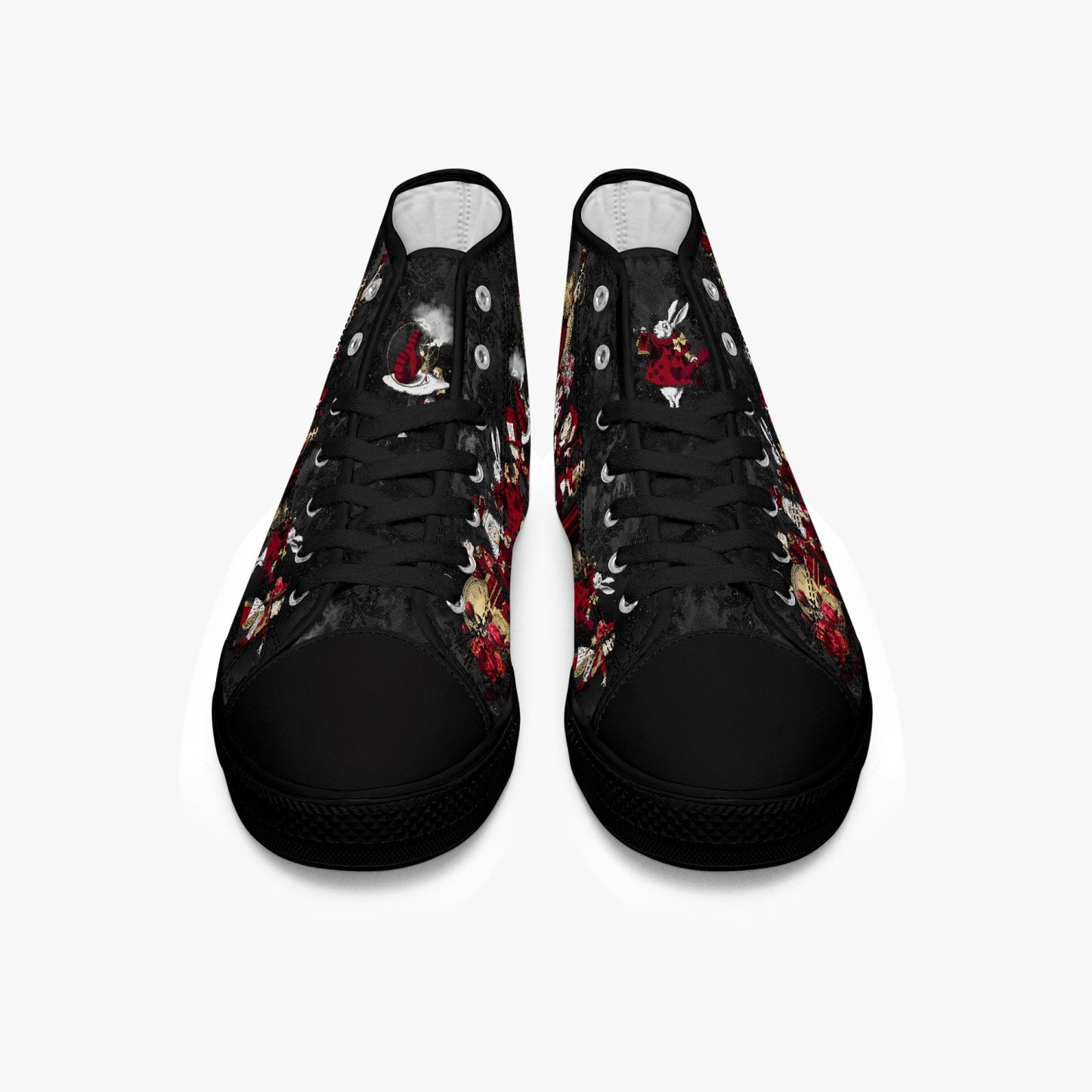 Alice in Wonderland Queen of Hearts Hi Top Sneakers (JPSNRG1)