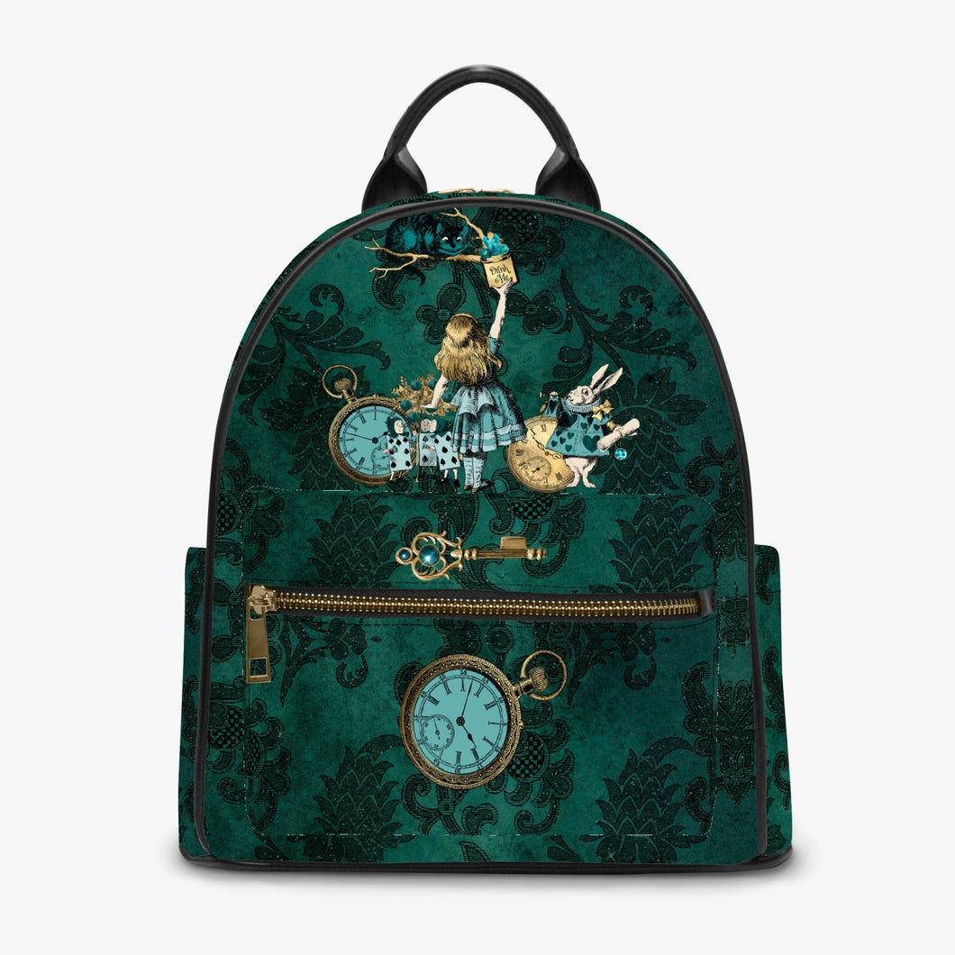 Alice in Wonderland Bottle Green Small Backpack - Student Back Pack - Alice Cosplay Bag (JPBPGA)