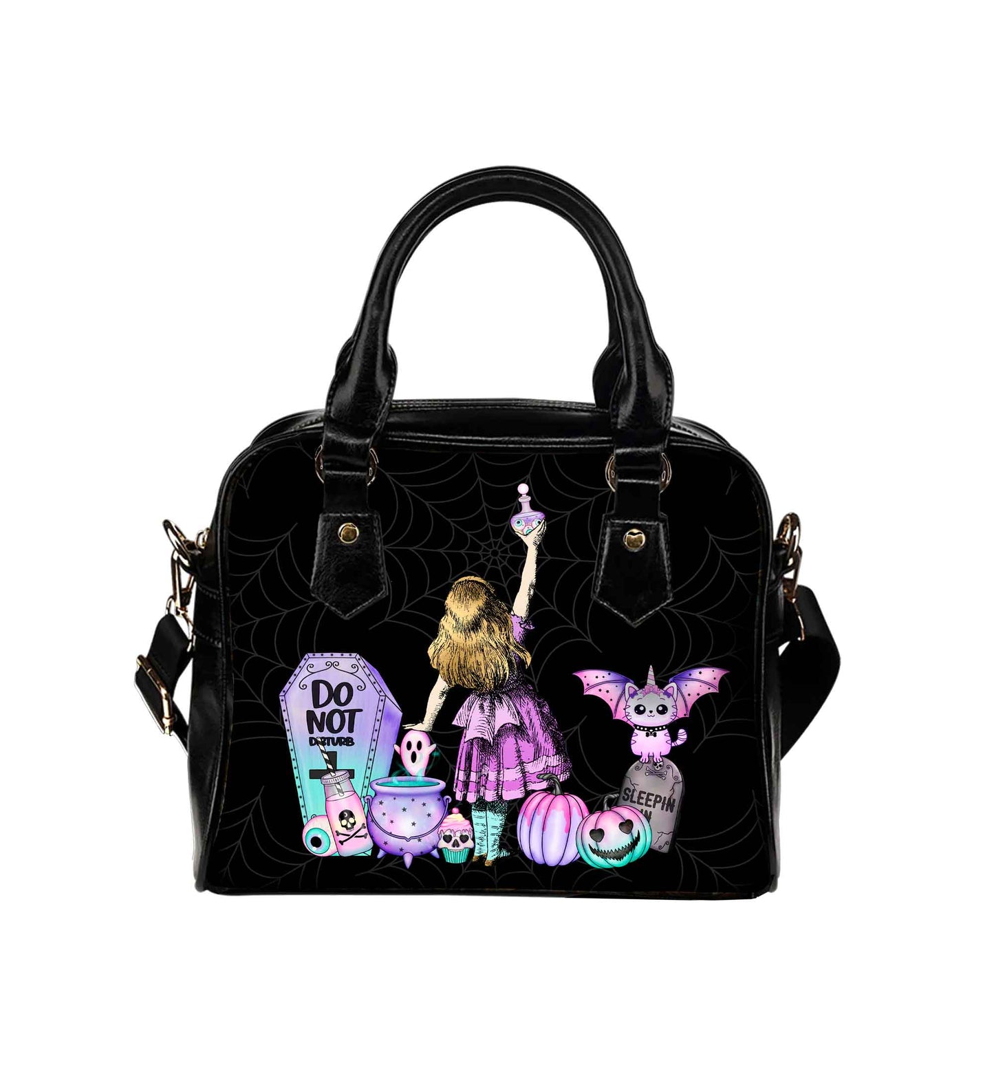 Pastel Goth Alice in Wonderland Handbag - Kawaii Alice in Wonderland bag (BAPAGA2)