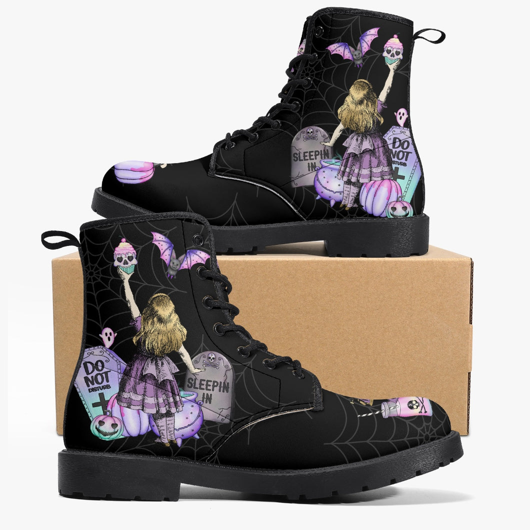 Pastel Goth Boots Alice in Wonderland Gifts - Pastel Goth Alice - Version 2 with Bats (JPREGPGA2)