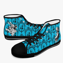 Load image into Gallery viewer, Alice in Wonderland Turquoise White Rabbit Sneakers (JPSNTABS)
