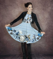 Blue Alice in Wonderland Dress (AABLUEA) Plus Size Friendly