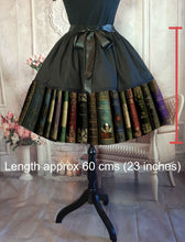 Load image into Gallery viewer, Vintage Library Books 50&#39;s Style Full Skirt - Rockabilly Dark Academia Skirt
