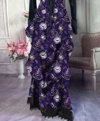 Purple Quirky Steampunk Top Hats and Pocket Watches - Victorian Corset Gown