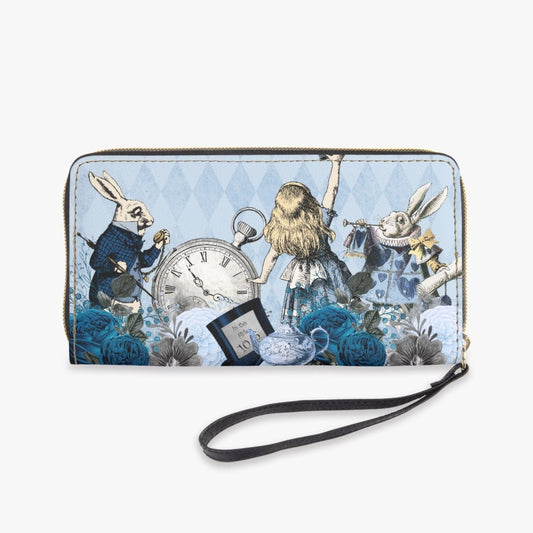 Alice in Wonderland Blue Wrist Wallet - Zipper Purse (JPBLUEAW)