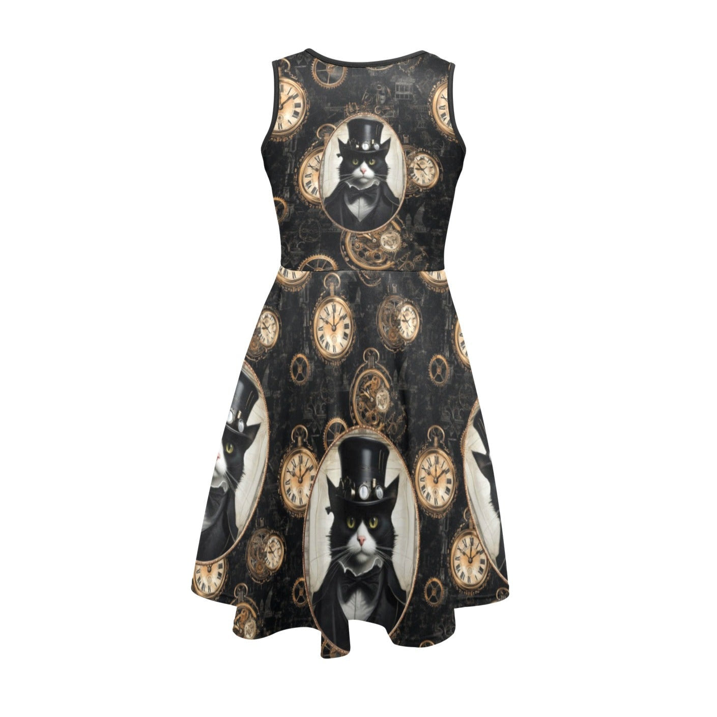 SteamCat Steampunk Dress - Fun Dress for Steampunk Cosplay - Plus Size Friendly (ATDSC1)