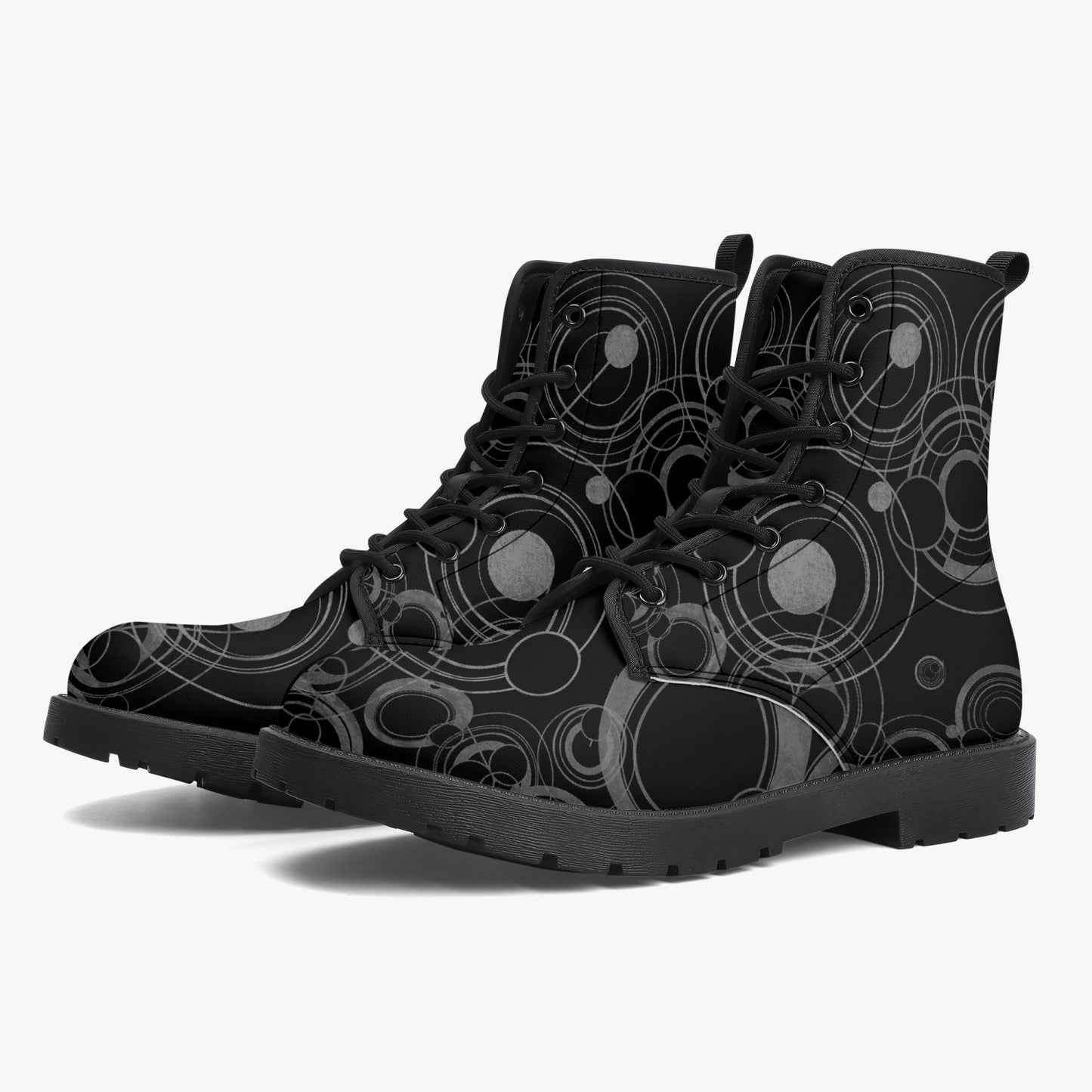 Gallifreyan Doctor Who Combat Boots - Gift for Whovian JPREG57)