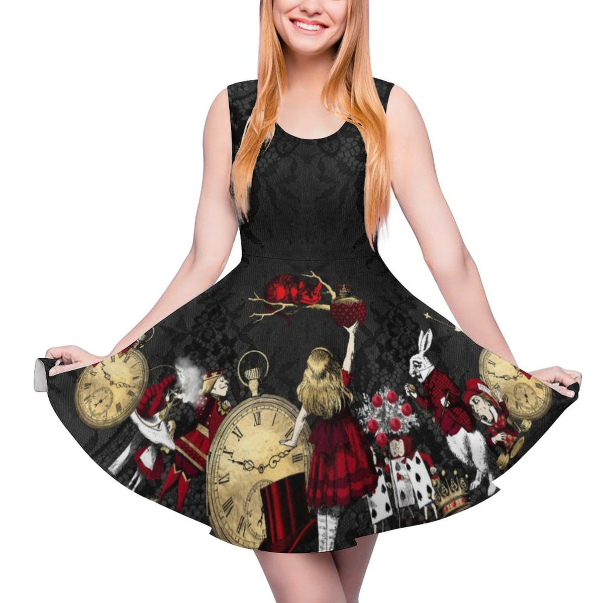 Alice in Wonderland - Red and Gold Dress (AAD83)