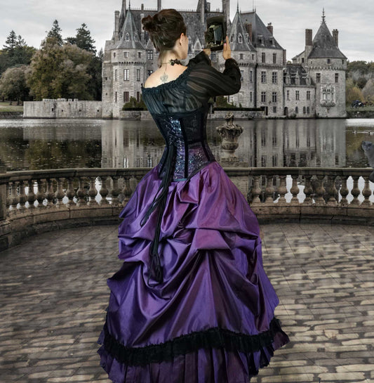 Victorian Purple Bridal Ensemble - The Majestica Ensemble - Made to measure