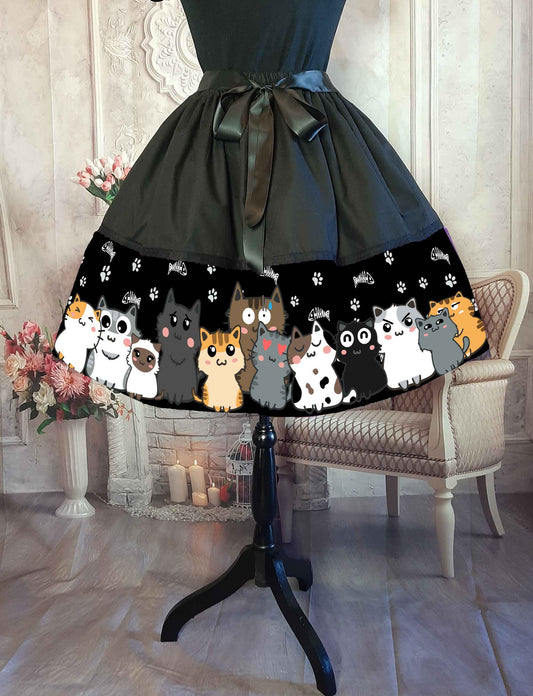 Cute Kitty Cats 50's Style Skirt - Cat Rescue Event Skirt