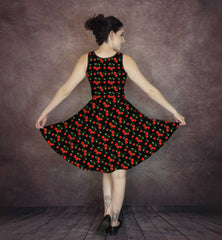 Sweet Cherry Dreams Dress - Plus Size Friendly - (Thicker Fabric)