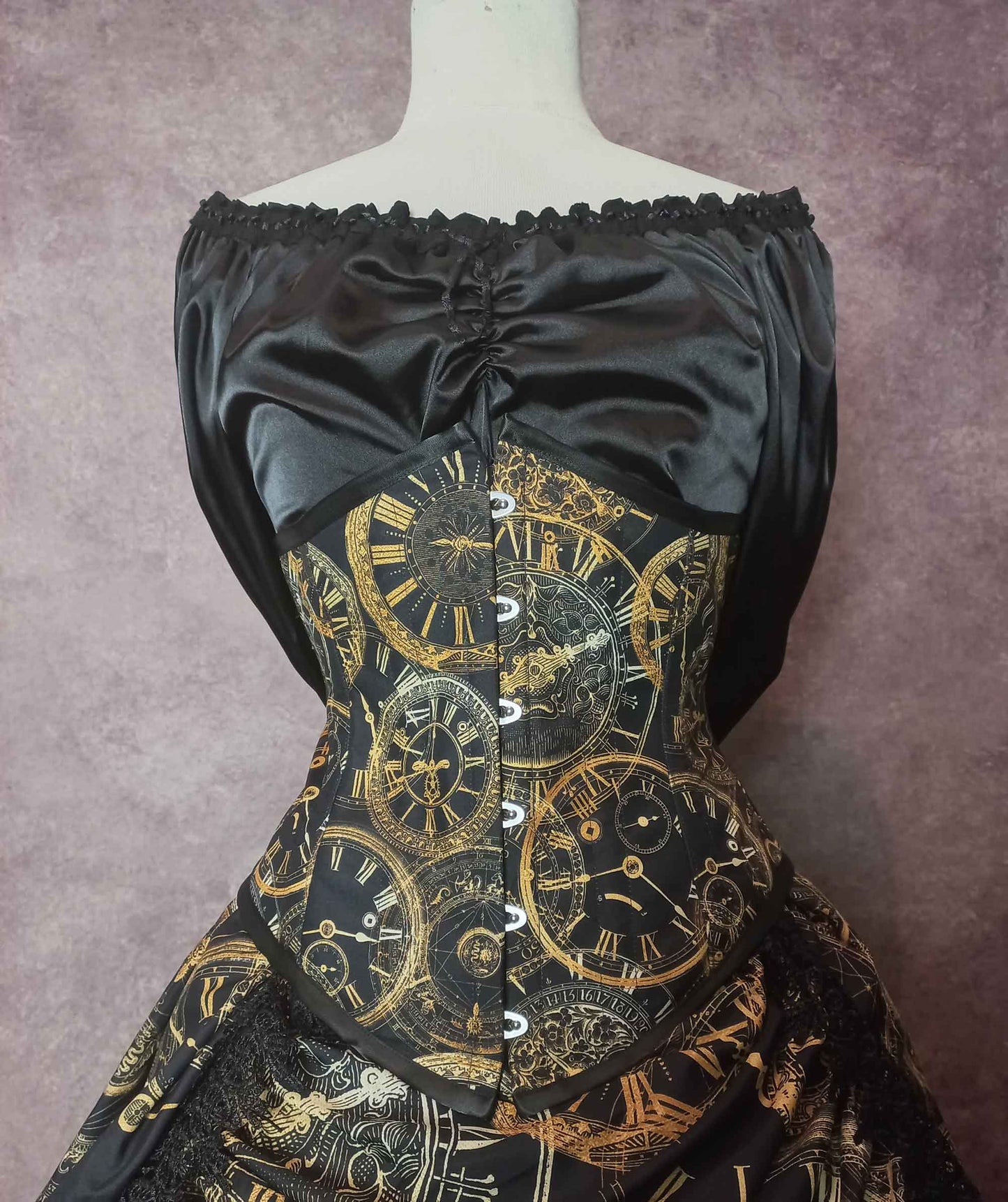 Golden Clocks Steampunk Corset Ensemble - Steampunk Costume